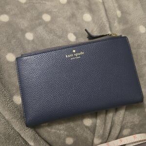 Kate Spade Blue Leather Wallet